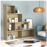 Sonoma Oak 61"x9.4"x63" Book Cabinet