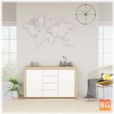 Chipboard Sideboard - White and Sonoma Oak 47.2