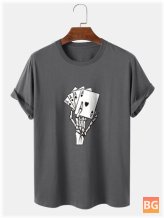 Street T-Shirt with Poker Hand Graphics