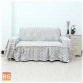 Cotton Linen Sofa Towel Cover with Protector - 1/2