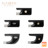 Ebony Mounted Naomi Cupronickel for 4/4 Double Bass Bow Frog