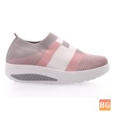 Women Casual Sock Shoes with Breathable Mesh Platform