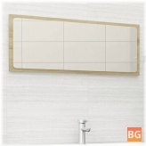 Bathroom Mirror with Chipboard Frame - Easy to Clean
