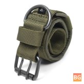 Military Dog Collar - Nylon, Adjustable, Metal D Ring, Large Size