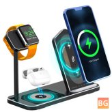 3-in-1 Wireless Charger Dock Stand with Metal Heat Sink for iPhone 12/iWatch Airpods Pro