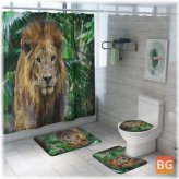 Honana Bathroom Set with Lion Pattern