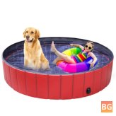 160cm Folding Dog Pool for Cats and Kids - Collapsible