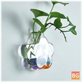 Flower Glass Vase - Wall Mountable Decoration