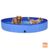 Puppy Bath Tub with Blue Water Tank and Collapsible Folding Cage for Cats