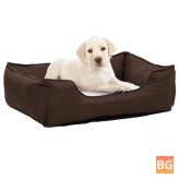 Dog Bed Linens - Look 85.5x70x23cm - Fleece Brown and White
