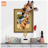 3D Giraffe Bedroom Background Animals Floor Home Background Wall Decor