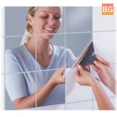 16PCS Mirror Wall Stickers for Bathroom Home Decor