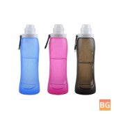 Water Bottle with Silicone Lid for Cycling - 500ml