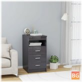 Chipboard Drawer with Hign Gloss Gray Finish