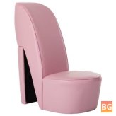 Pink Faux Leather High Chair