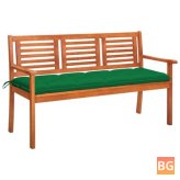 Garden Bench with Cushion - 59.1