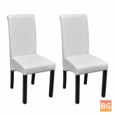 Two Pcs Artificial Leather Chairs