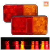 LED Tail Light for Trailer Truck - Red+Amber