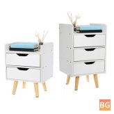 Nightstand Bedside Table and Storage Cabinet - Modern