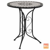 Gray Table with Ceramic Base