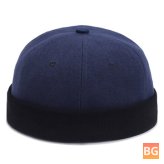 French Plain Skullcap with Cotton brim - Mens Hat