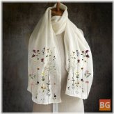 Women's Scarf with Lightweight Floral Pattern