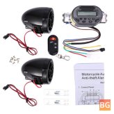 Anti-theft alarm with a FM radio and USB port - motorcycle
