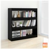 Book Cabinet/Room Divider - Black 39.4