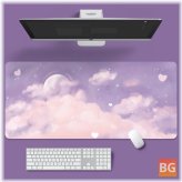Purple Cloud Keyboard & Mouse Pad for Home Office