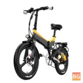 LANKELEISI G650 48V 14.5AH 400W Electric Bicycle - 20*2.4 Inches Off-Tire 80-100km Mileage Range Max Load