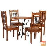 Set of 5 dining tables with solid wood finish