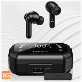 Lenovo LP3 Pro TWS Bluetooth 5.0 Earbuds with Hi-Fi Stereo, 1200mAh LED Power Display, Noise Cancelling Mic, Sports Earphone