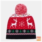 Wool Beanie with Elf Pattern - Christmas hat