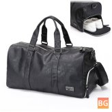 Women's Large Leather Travel Gym Bag Duffle Storage Pouch Handbag Shoes Organizer