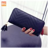 Wallet for Women - Lady Tassel PU Leather Clutch