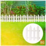 12/24PCS PVC Plastic Fence Garden Flowerpot - White