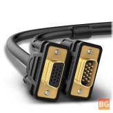 1080P VGA Male to Female Video Adapter Cable with Ferrite Cores
