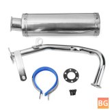 Stainless Performance Muffler for GY6 Scooters