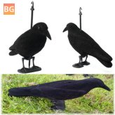 Flocked Crow Decoy for Hunting and Camping