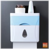 Waterproof Double-Deck Wall-Mounted Toilet Tissue Dispenser