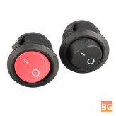 Black 2-Pin SPST On/Off Rocker Switch Button
