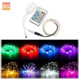 12V 50LED Silver Wire Christmas String Light with Remote Control