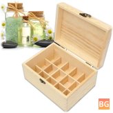 Box for 15 Natural Wood Grids Essential Oils