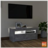 TV Cabinet with LED Lights - Gray 35.4