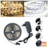 LED Strip Light with Power Supply, 2835 300 White/Warm White LED, Flexible, + Connector DC 12V