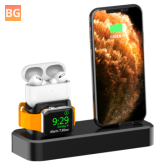 Wireless Charging Dock for iPhone iWatch AirPods Pro - 3in-1 Support