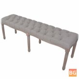 Bench with Light Grey Fabric