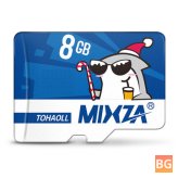 Mixza Christmas Shark 8GB U1 Class 10 TF Micro Memory Card for DSLR Cameras TV Box