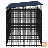 Outdoor Dog Kennel with Plastic Roof