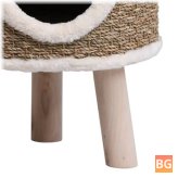 Cat House with Wooden Legs 41 cm Tall